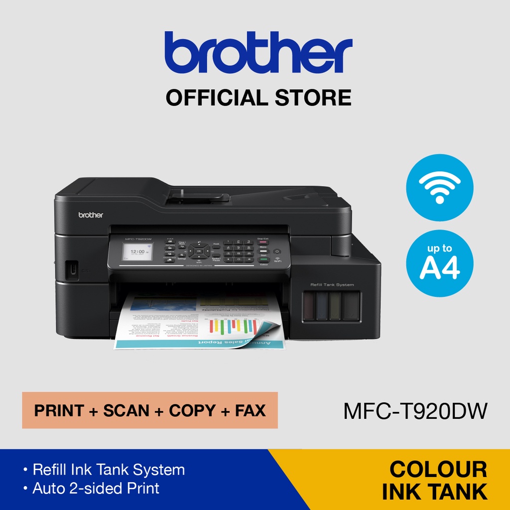 Brother MFC-T920DW A4 All in One Wireless Colour Inkjet Printer ...