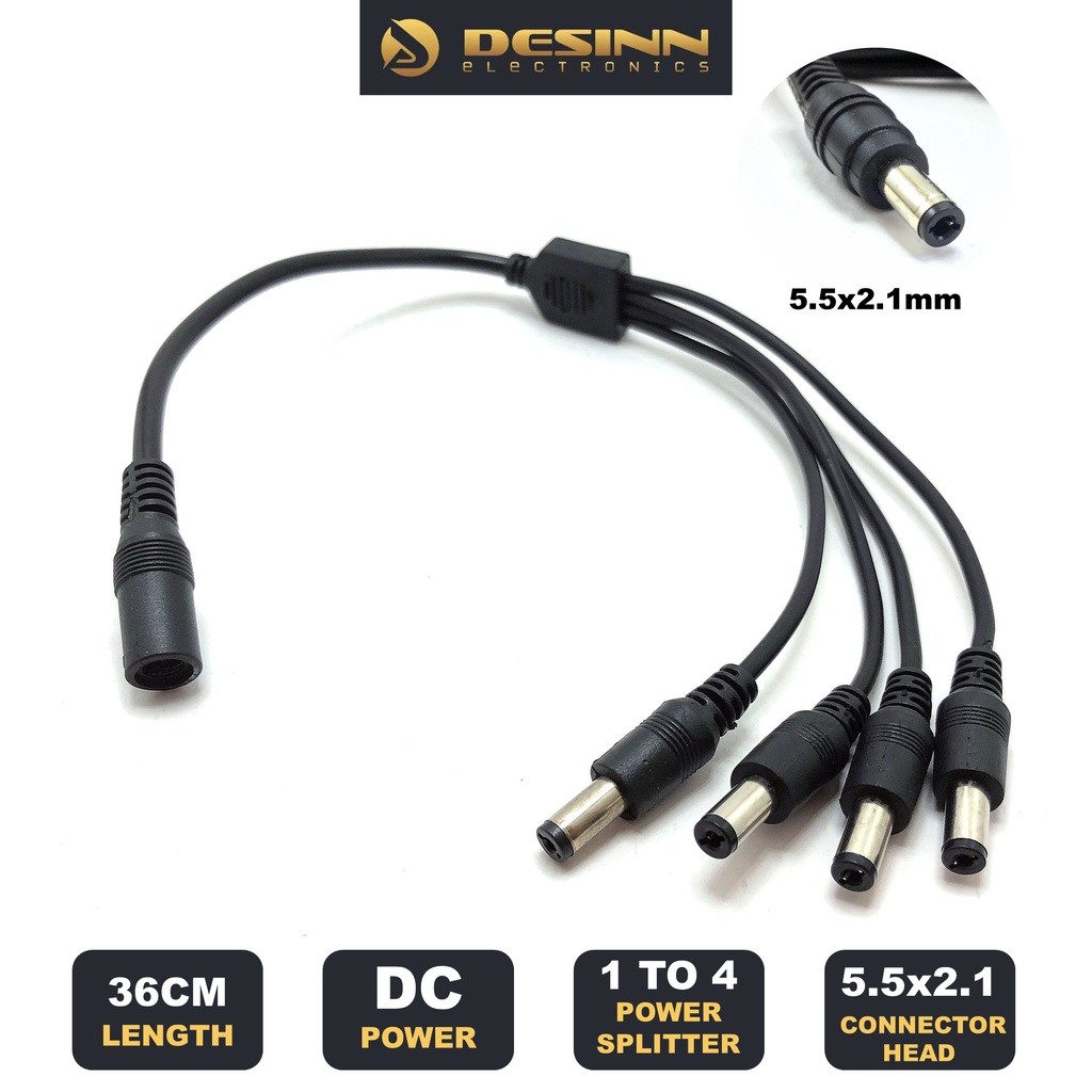 4 way power sale splitter for cameras