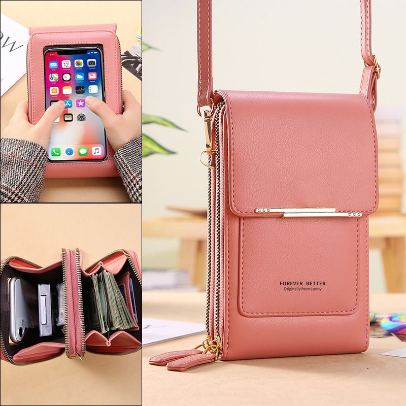 SF_ Touch Screen Mobile Phone Bag Female Small Messenger Cute Small Bag