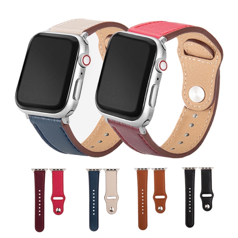 Strap Premium Pin-and-Tuck Closure Leather Strap for iWatch - Series 1 ...
