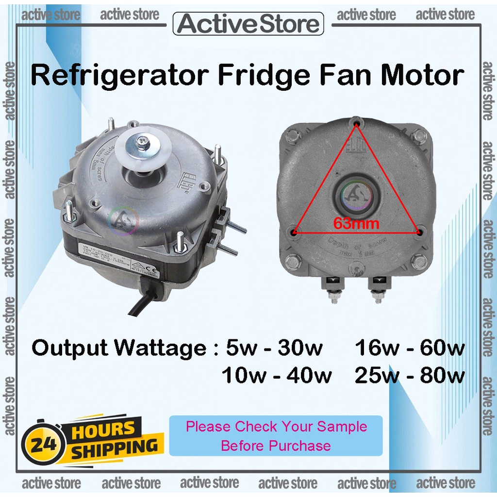 Elco Refrigerator Fridge Fan Motor Kipas Peti Sejuk 5w 30w / 10w