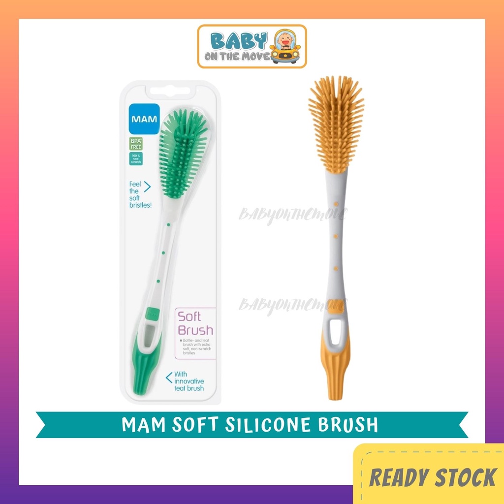 MAM Soft Silicone Baby Bottle Cleaning Brush Berus Botol Puting (Sabah