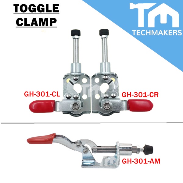 Toggle Clamp GH-301CR/301CL/301AM/301AL Push-Pull Clamp Welding Clamp Lock Buckle Lock Clamps TechMakers