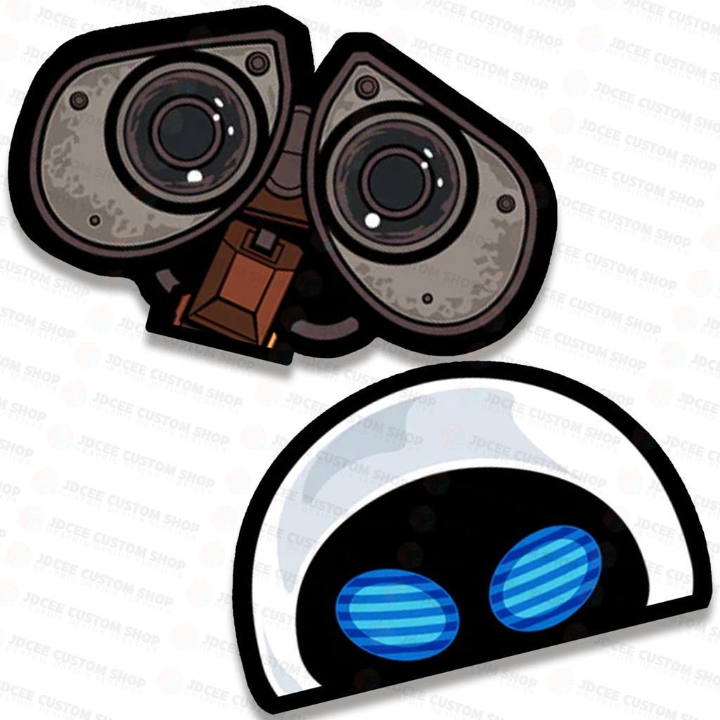 AQUAFLASK PEEKER STICKERS Wall-E | Eve Character Waterproof | Shopee ...