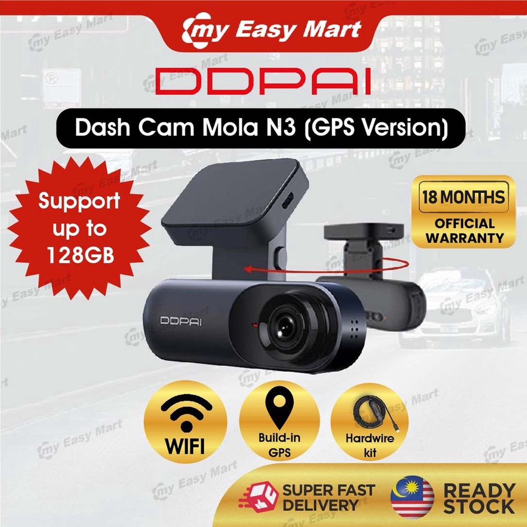 DDPAI Dash Cam Mola N3 / N3 Pro 1600P UHD 2K GPS DVR Android Wifi Smart ...
