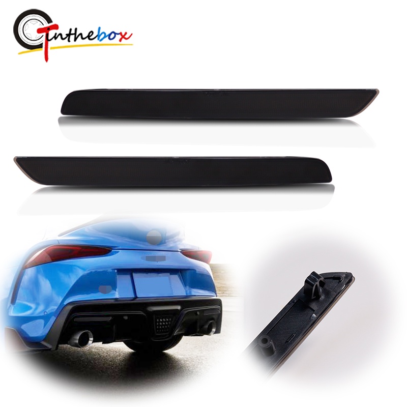 Gtinthebox 2PCS Smoked Lens Rear Bumper Reflector Light Shells For 2020 ...