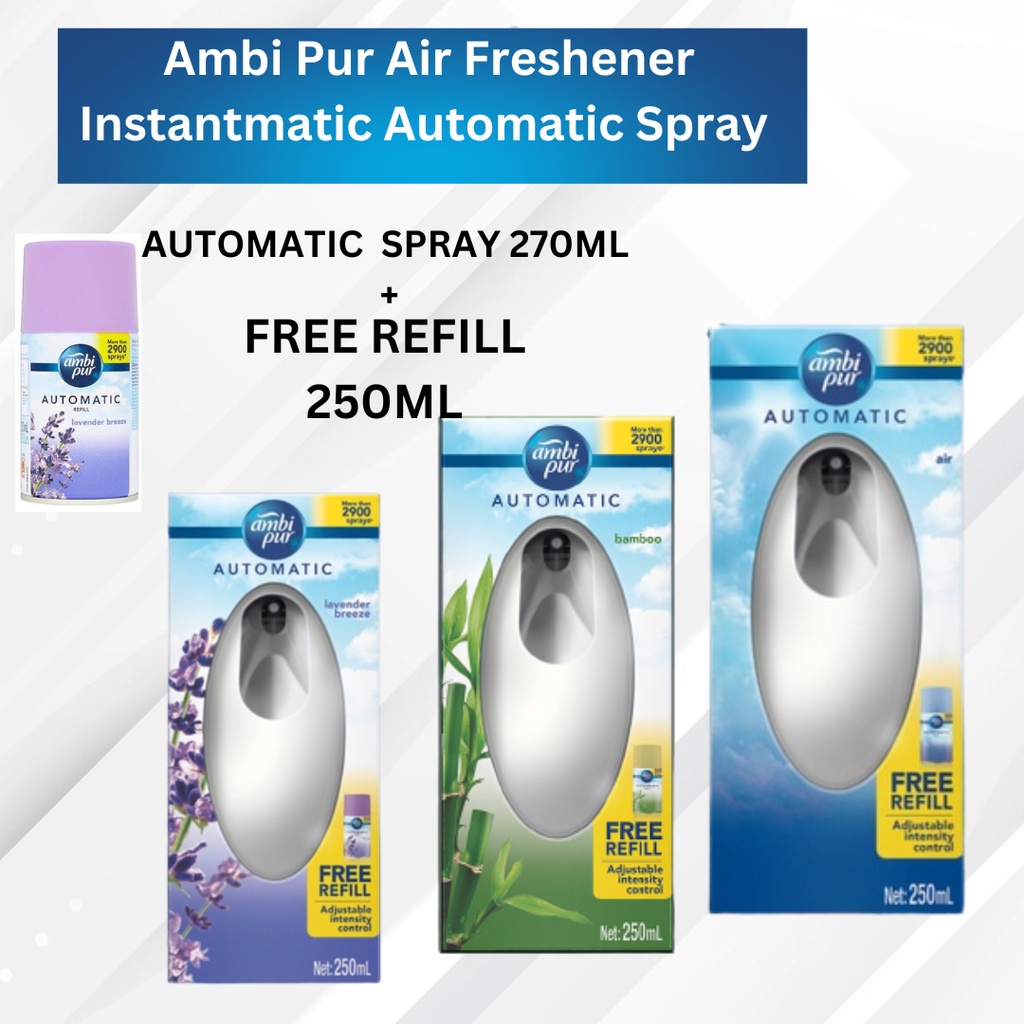Ambi Pur Air Freshener Instantmatic Automatic Spray(270ml) Free Refill
