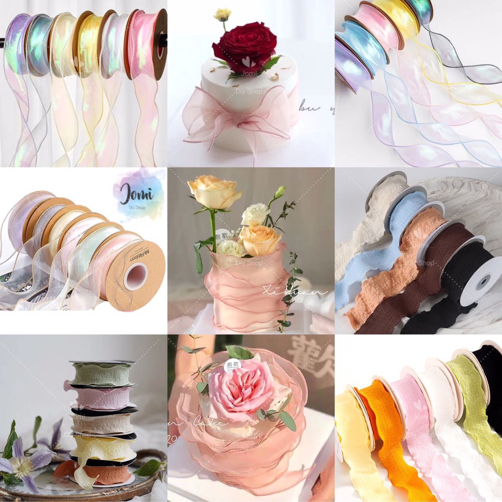 -Lace Ribbon Reben Riben Flower Bouquet Gift Party Decoration Packaging ...