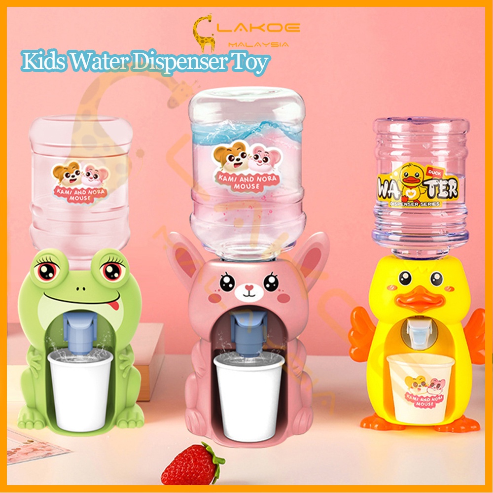 Lakoe Kids Mini Water Dispenser Pretend Play Toys Cute Duck Rabbit 