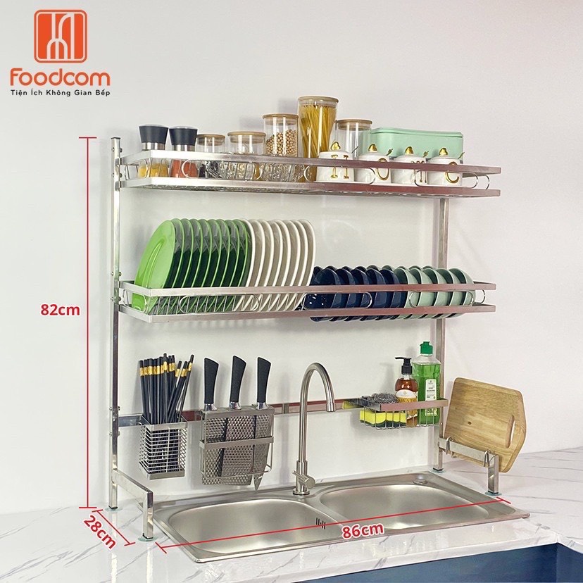 Dish rack on 304 stainless steel sink | Shopee Malaysia