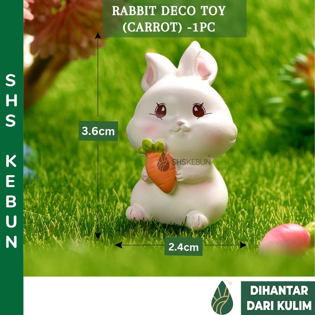 Rabbit Toy Small Plastic Rabbit Garden Decoration Arnab Hiasan Patung ...