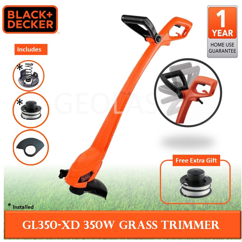 Black & Decker 350W String Grass Trimmer GL350L Shopee Malaysia