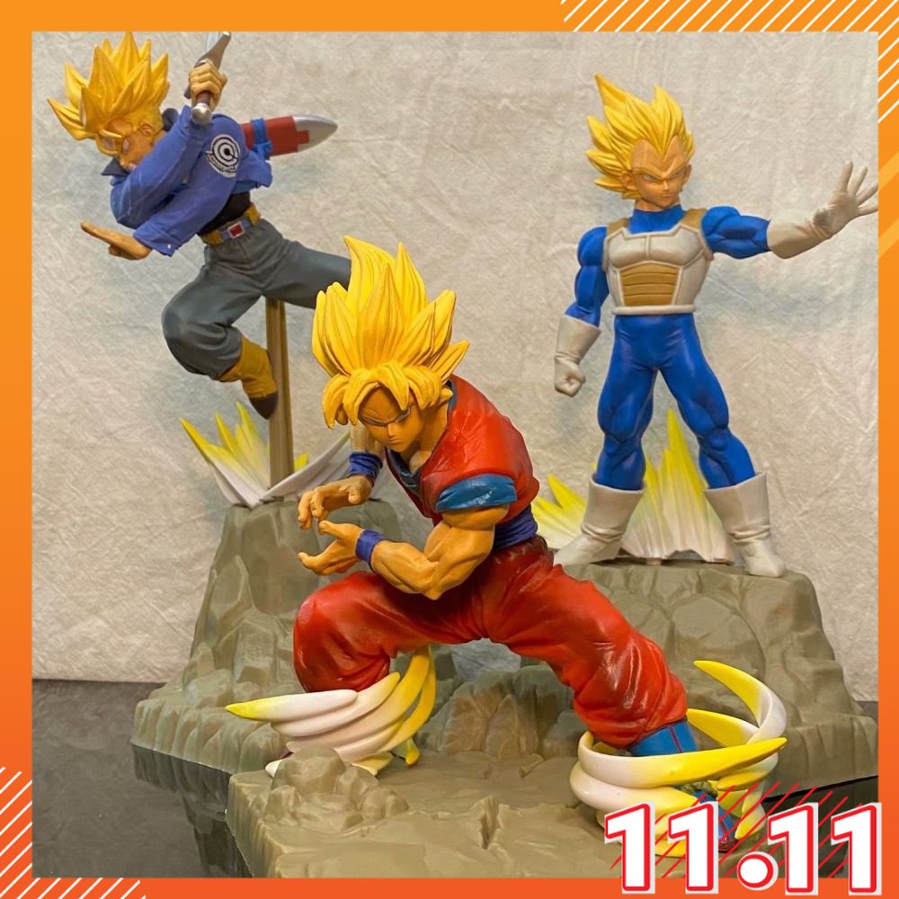 Figura di Dragon Ball Z Goku, Vegeta e Trunks