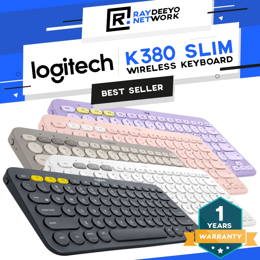Logitech K380 Multi-Device Bluetooth Wireless Keyboard [Minimalist ...