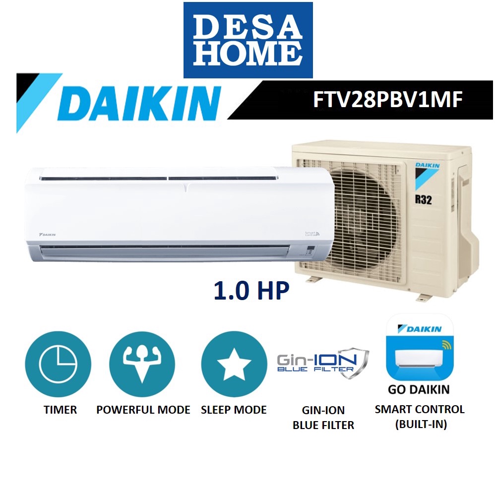 Daikin FTV28PBV1MF 1.0HP R32 Non-Inverter Wall - Mounted [Free Delivery ...