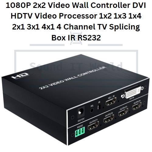 1080P 2x2 Video Wall Controller DVI HDTV Video Processor 1x2 1x3 1x4 ...