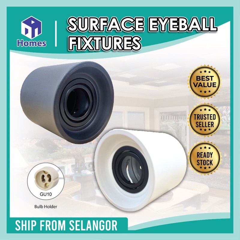 Surface Downlight Casing Down Light 3.5 inch GU10 Black/ White Flush ...
