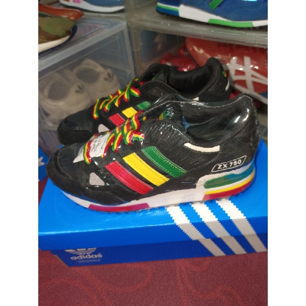 adidas zx750 rasta original uk5 2012 | Shopee Malaysia