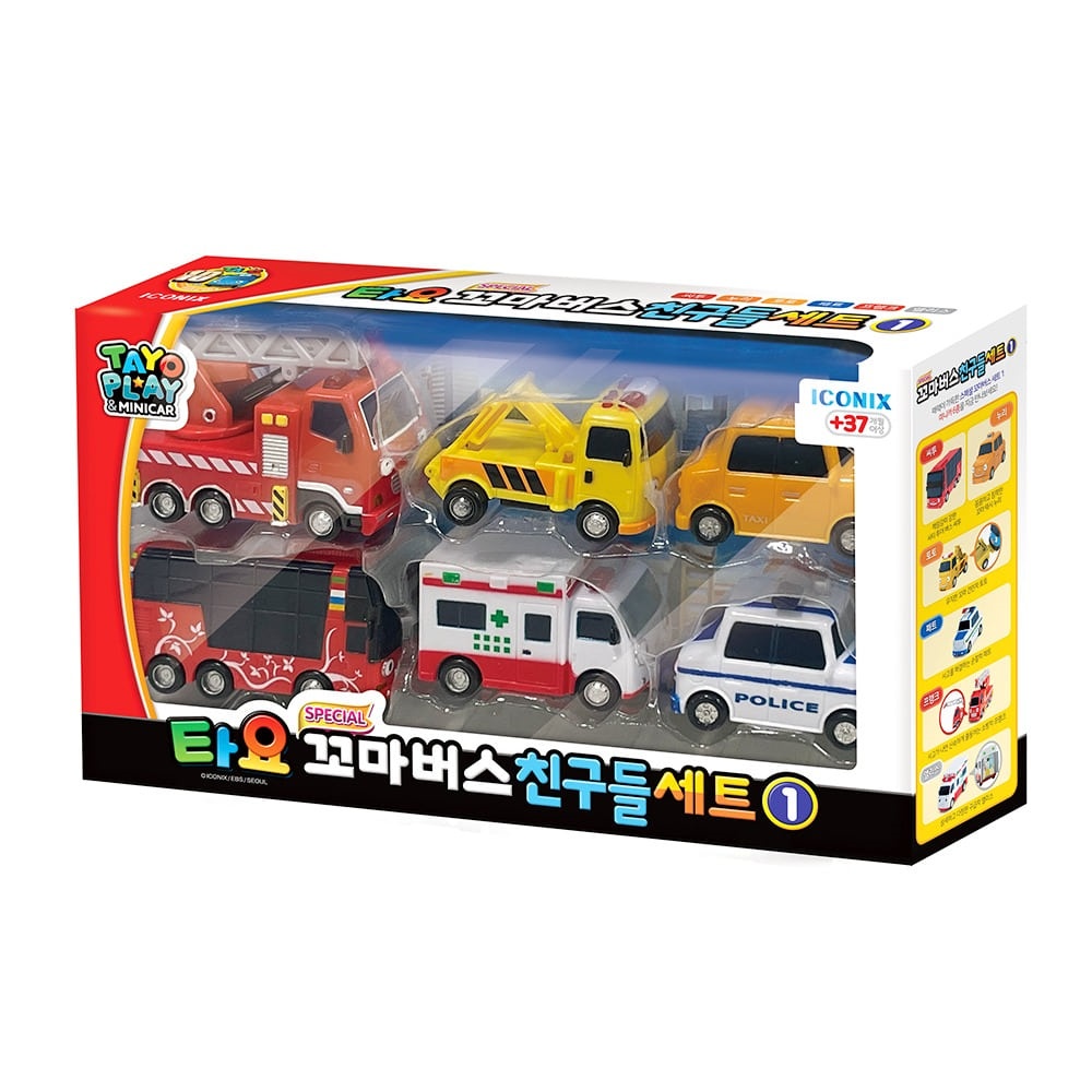 TAYO LITTLE BUS Friends Special Set Vol.1-11 & Titipo 18Type Mini Car