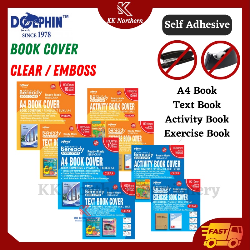 Dolphin Beready Book Cover Wrapper / Pembalut Buku F5 Exercise Book ...