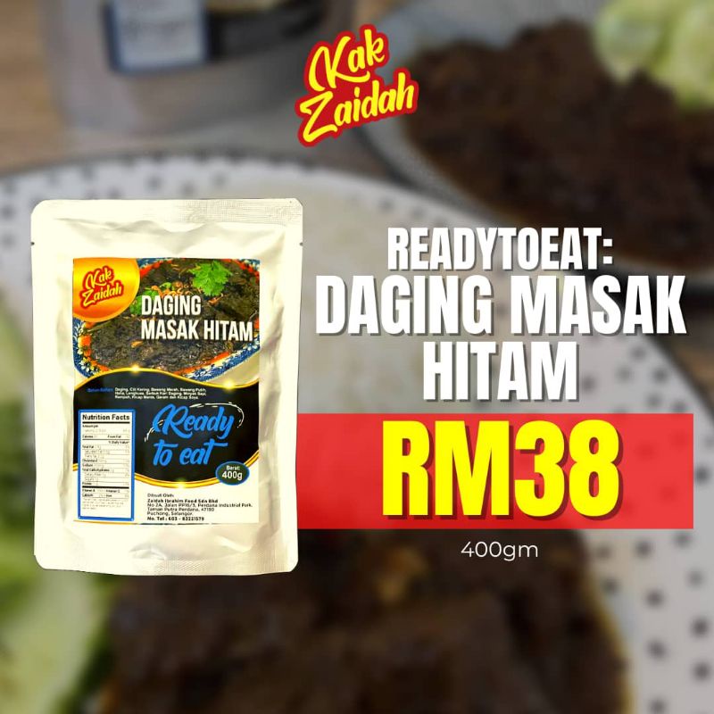 Daging Masak Hitam Kak Zaidah Shopee Malaysia