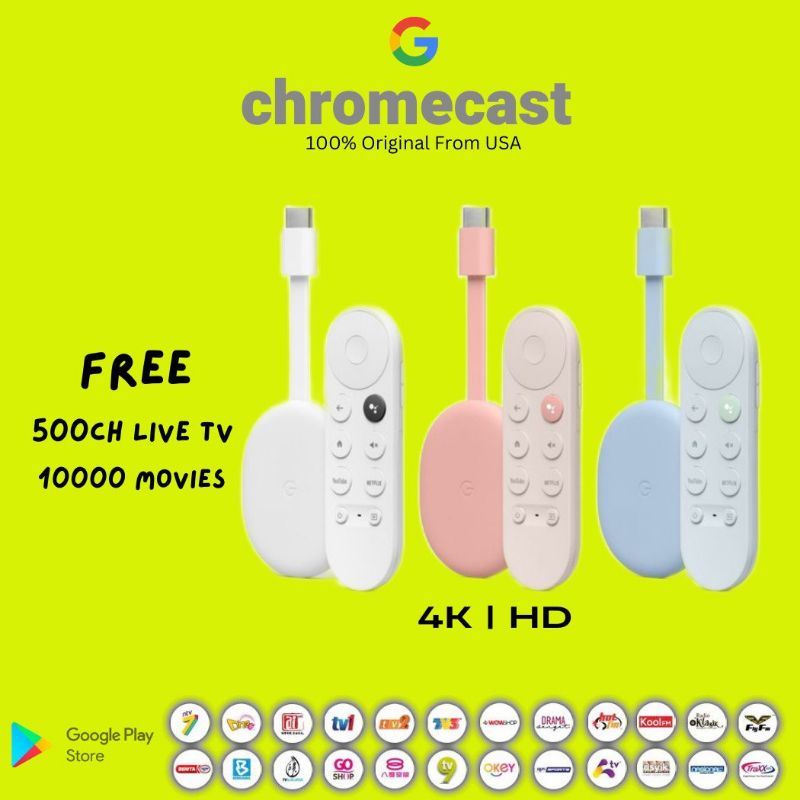 LIFETIME PREMIUM IPTV GOOGLE CHROMECAST WITH GOOGLE TV ANDROID TV