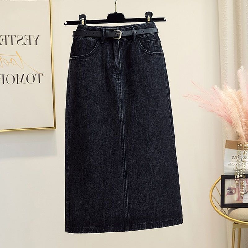 Mid length denim skirts 3xl hotsell