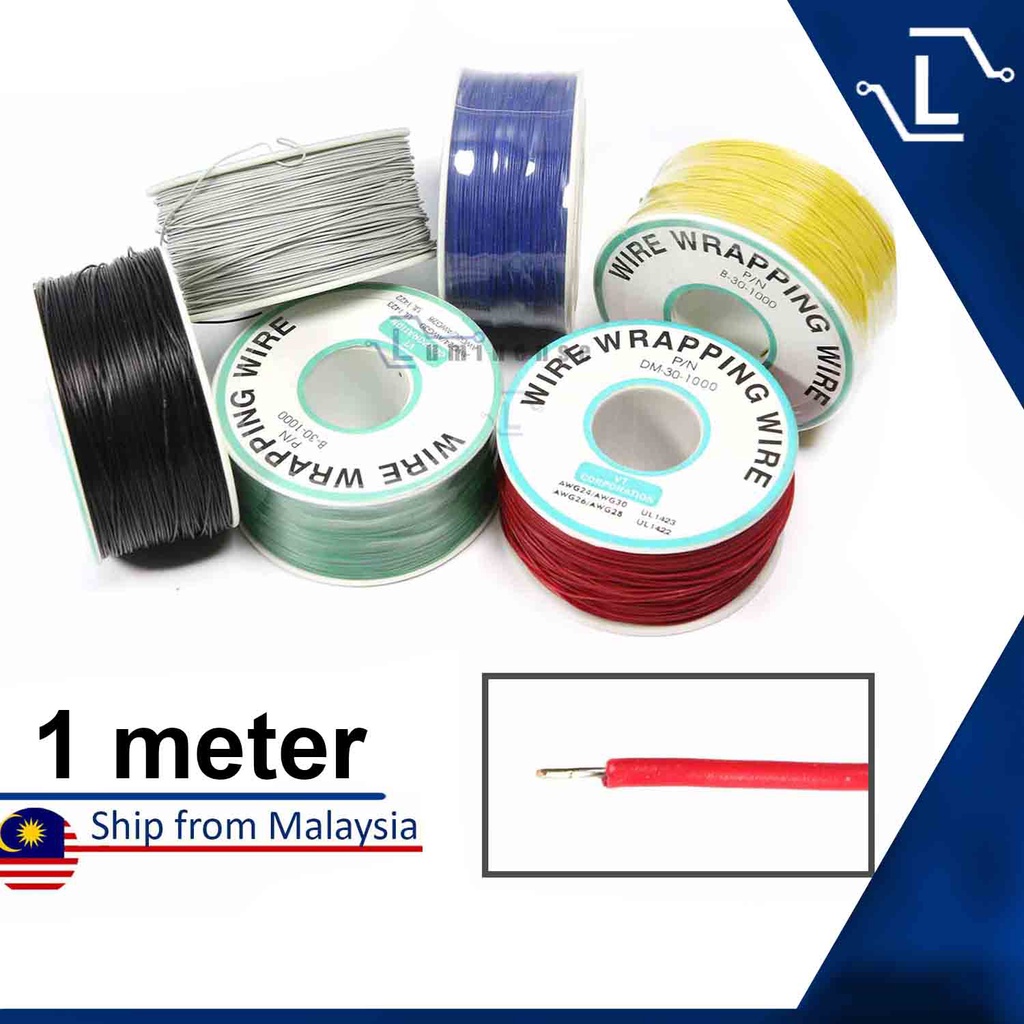 [Luminense] 1 meter 1m AWG 22 AWG30 AWG 30 Wrapping Wire Single Strand