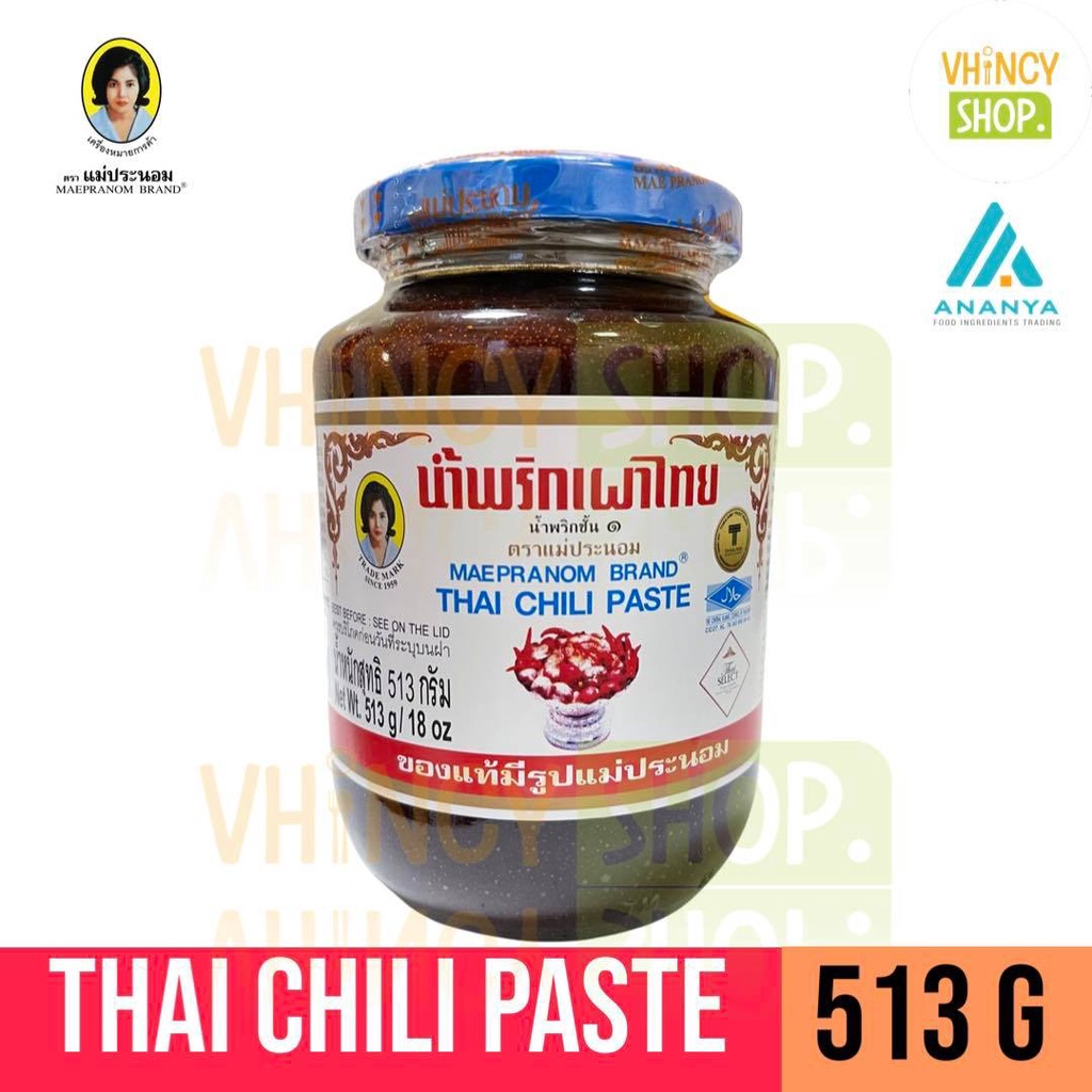 Thai Chili Oil Paste Nam Prik Phao MaePraNom 513g Shopee Malaysia