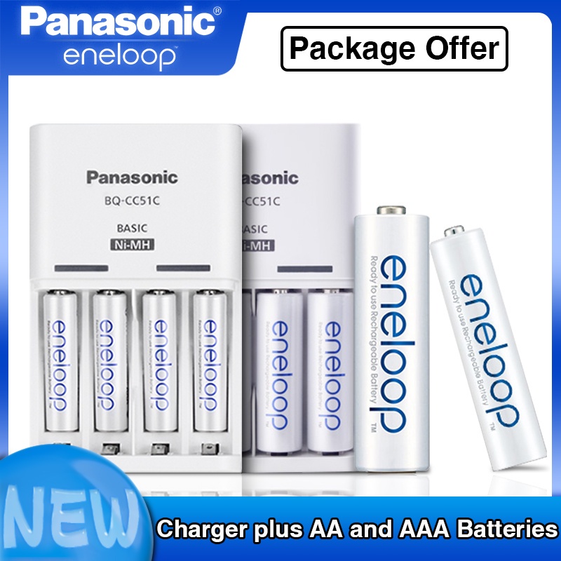 PANASONIC ENELOOP Rechargeable Battery NiMh AA 1.2V 1900mAh  Set X4 P 14225
