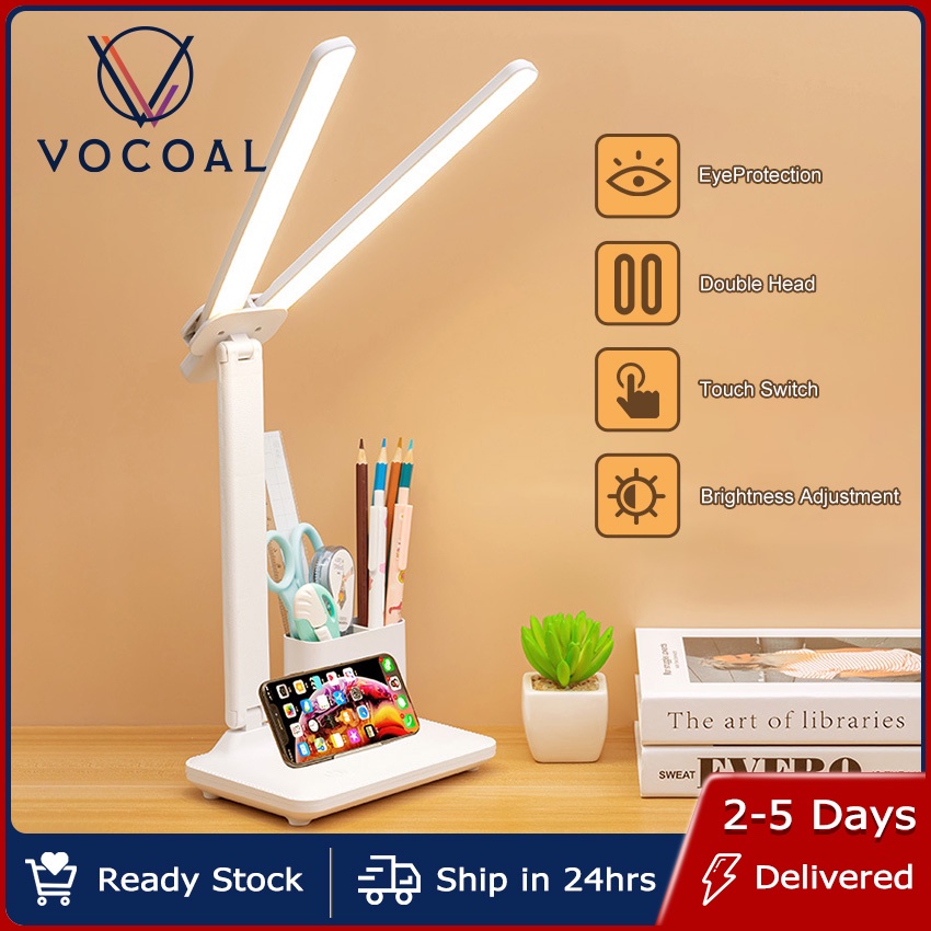 【Ready Stock】Vocoal Table Lamp Study Desk Lamp Touch Table Lamp Reading