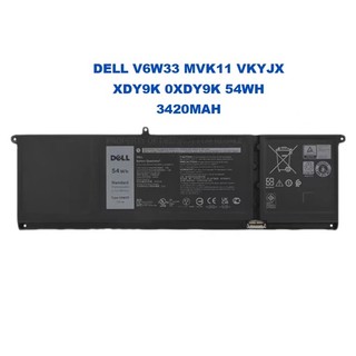 Batteria Laptop Dell V6W33 54Wh 15V - Ricambio Per 0XDY9K 0XPHX8 - Testata