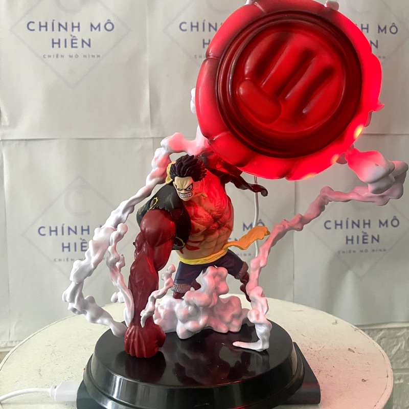 (With Led) Luffy Gear 4 Bounce Man 25cm Model, One Piece Model