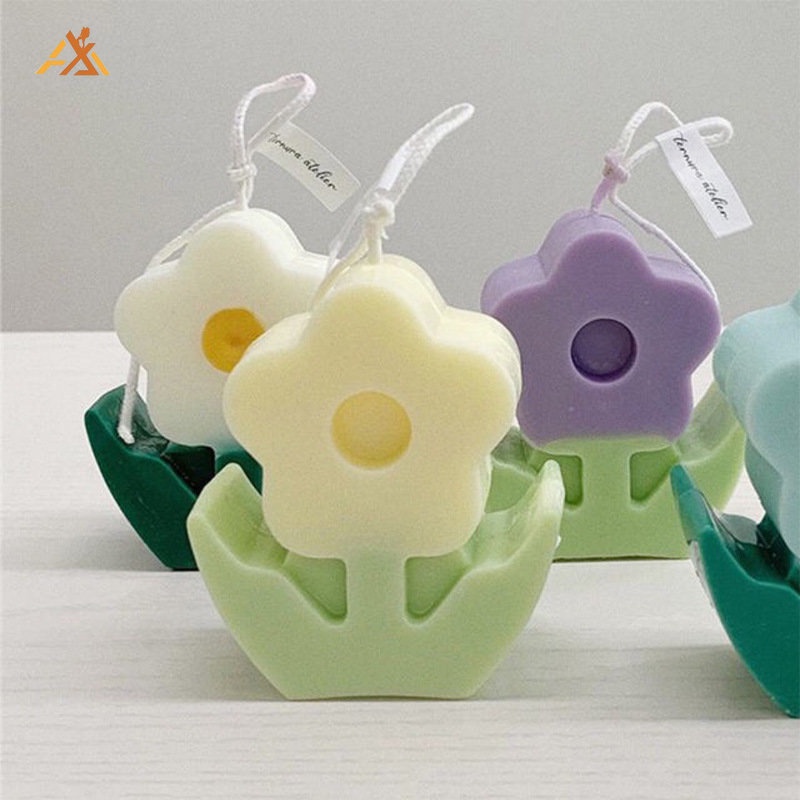 DIY Gift Plastic Mold Pure Handicraft Small Flower Candle Mold Reusable Plastic Candle Mold