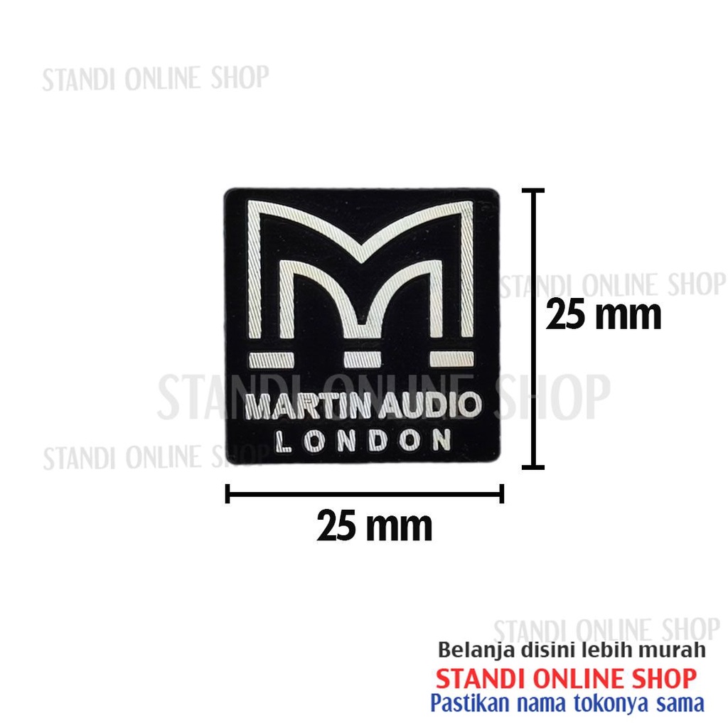 Aluminum Emblem Sticker Decals 3D Martin Logo Audio London Speaker ...