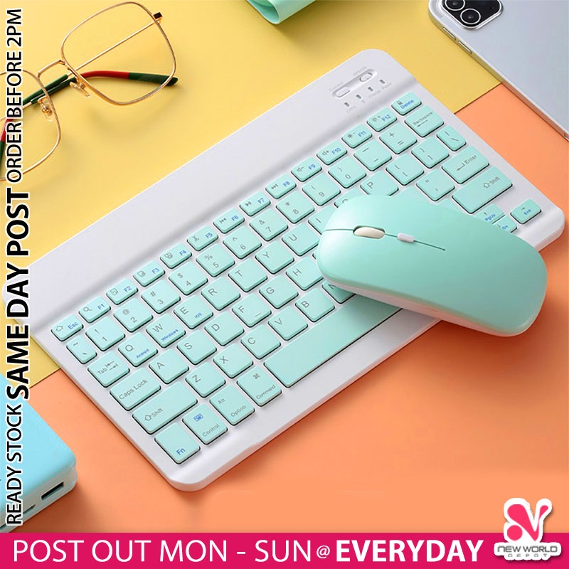 𝗡𝗢𝗜𝗦𝗘 𝗥𝗘𝗗𝗨𝗖𝗘𝗗 》Rechargeable 7 / 10 Inch Wireless Bluetooth Keyboard