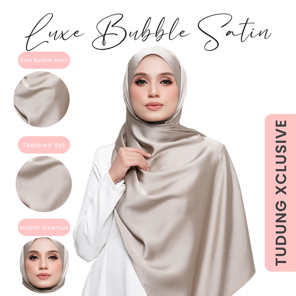 shawl satin putih