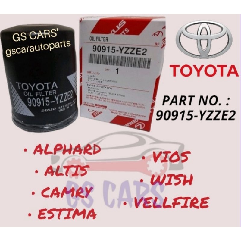 90915-YZZE2 Toyota Oil Filter Alphard / Altis / Camry / Estima ...