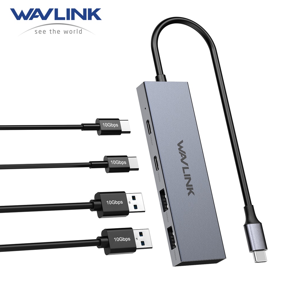 WAVLINK USB C 10Gbps Hub 4Port SuperSpeed USB3.2 Gen2 Splitter
