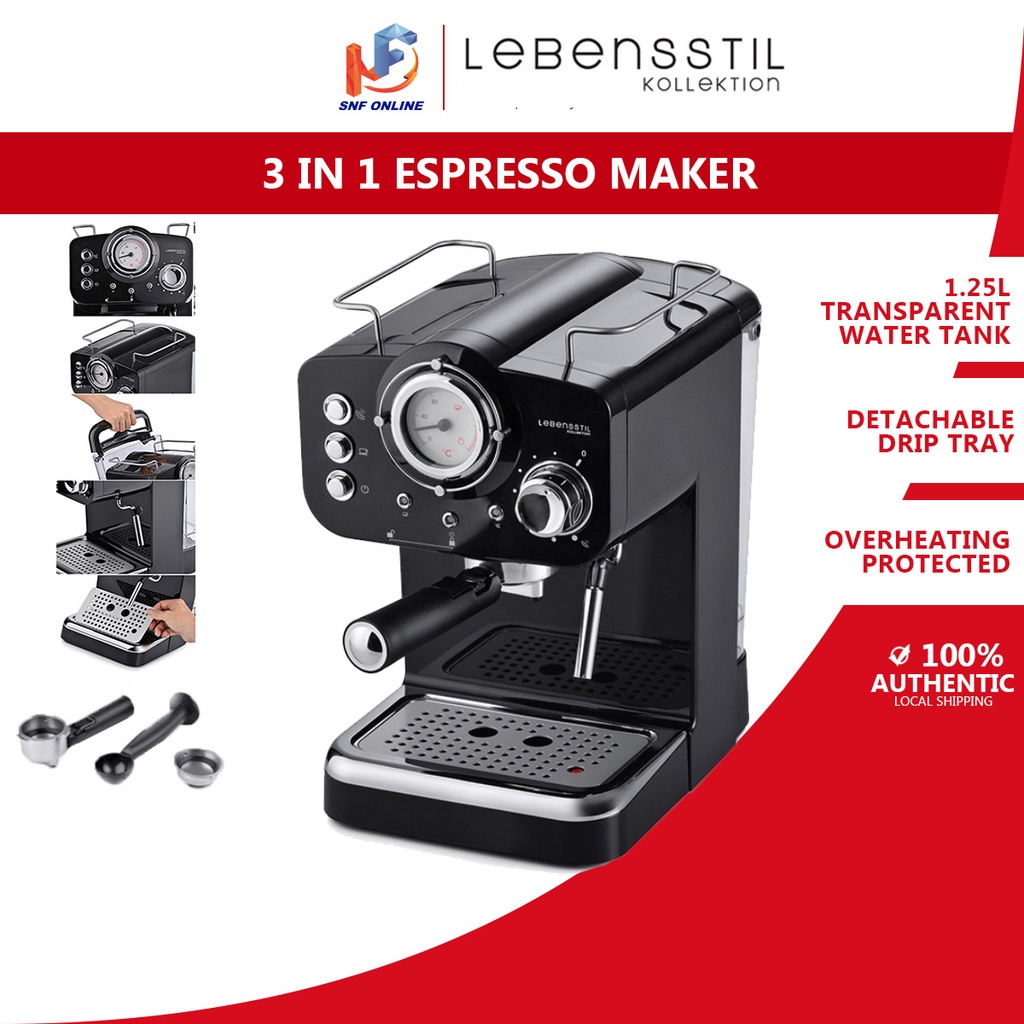 Lebensstil Kollektion 3 in 1 Espresso Coffee Machine LKCM-112x