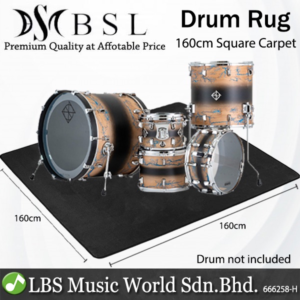BSL Drum Carpet 160cm X 160cm Square Rug For Acoustic Digital Drum with