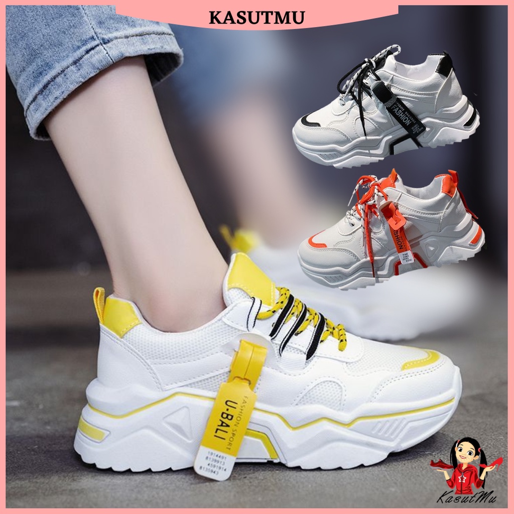 Kasutmu Korean Style Sneakers Women Daddy Fashion Casual Shoes Kasut Perempuan Wanita Ready