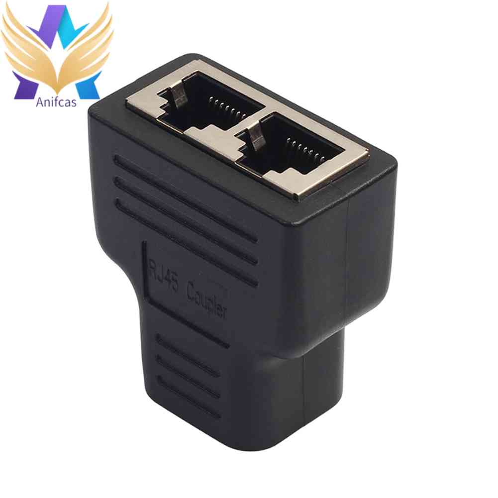 RJ45 Splitter Adapter 1 to 2 Dual Female Port CAT5/CAT 6 LAN Ethernet ...