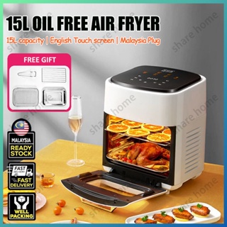 Air Fryer Household Glass Large Capacity 10L Multi-purpose Oil Free Fryer  Chip Maker Light Wave Cooker