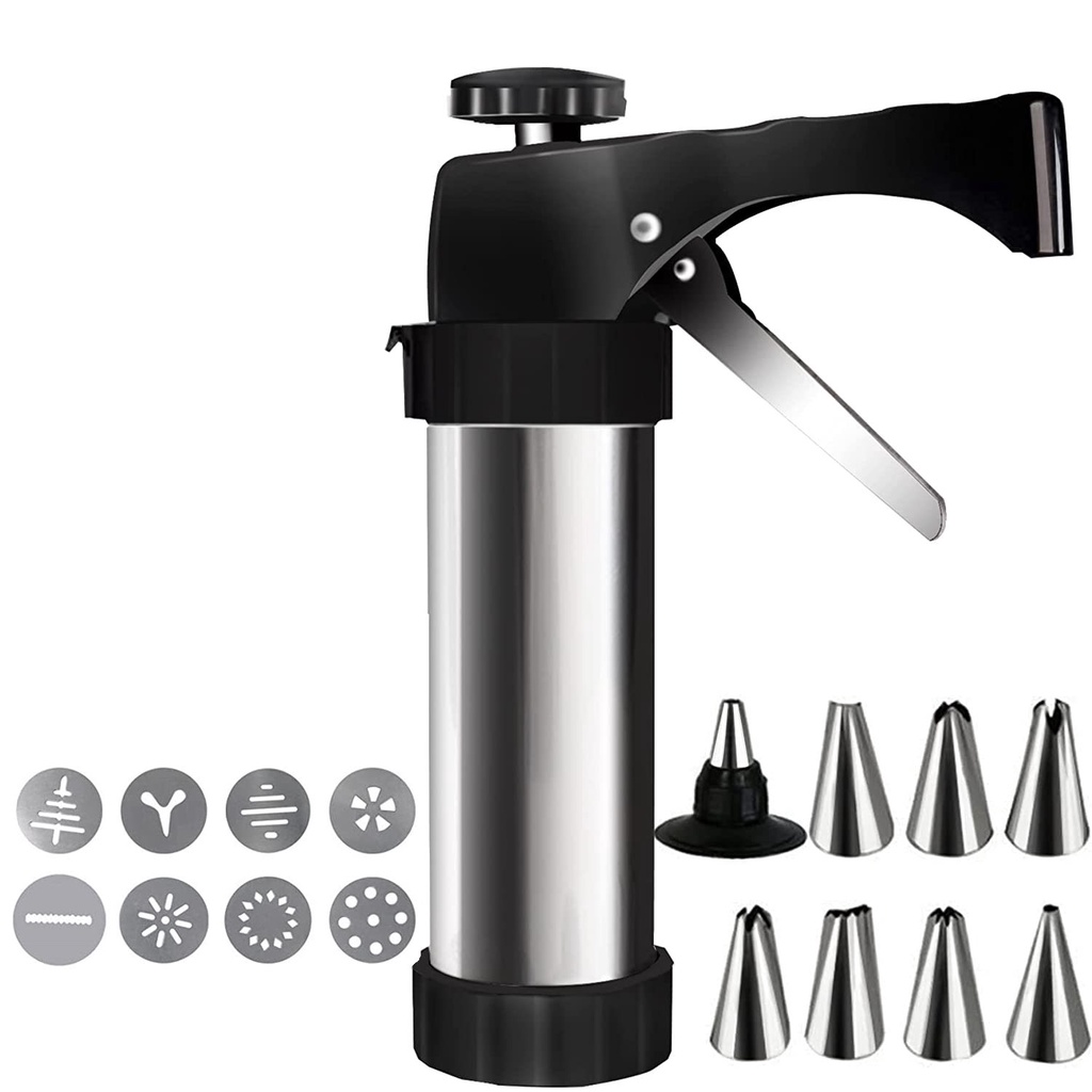 Cookie Press Spritz Cookie Press for Baking,Stainless Steel Cookie Gun