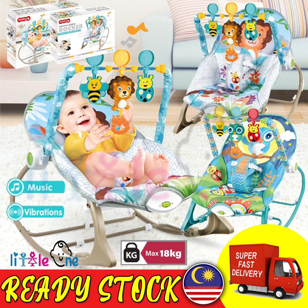 🔥 Premium Rocker Bouncer Toddler Music Sleeping Baby Rocking Swing ...