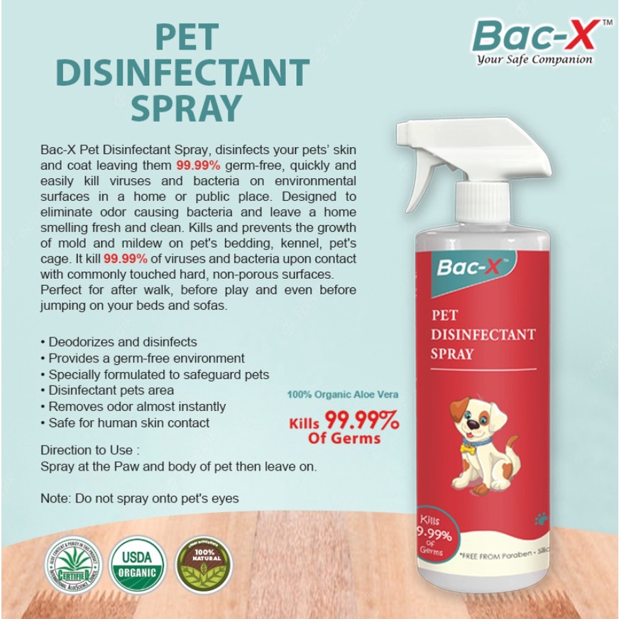 BacX Pet Disinfectant Spray Dog 500ml Shopee Malaysia