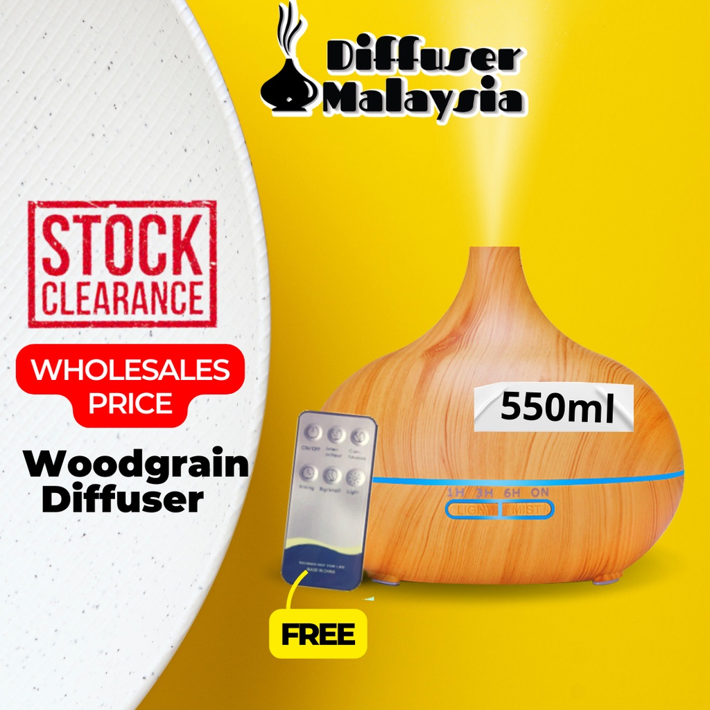 550ml Wood Grain Onion Design Aromatherapy Ultrasonic Diffuser Air