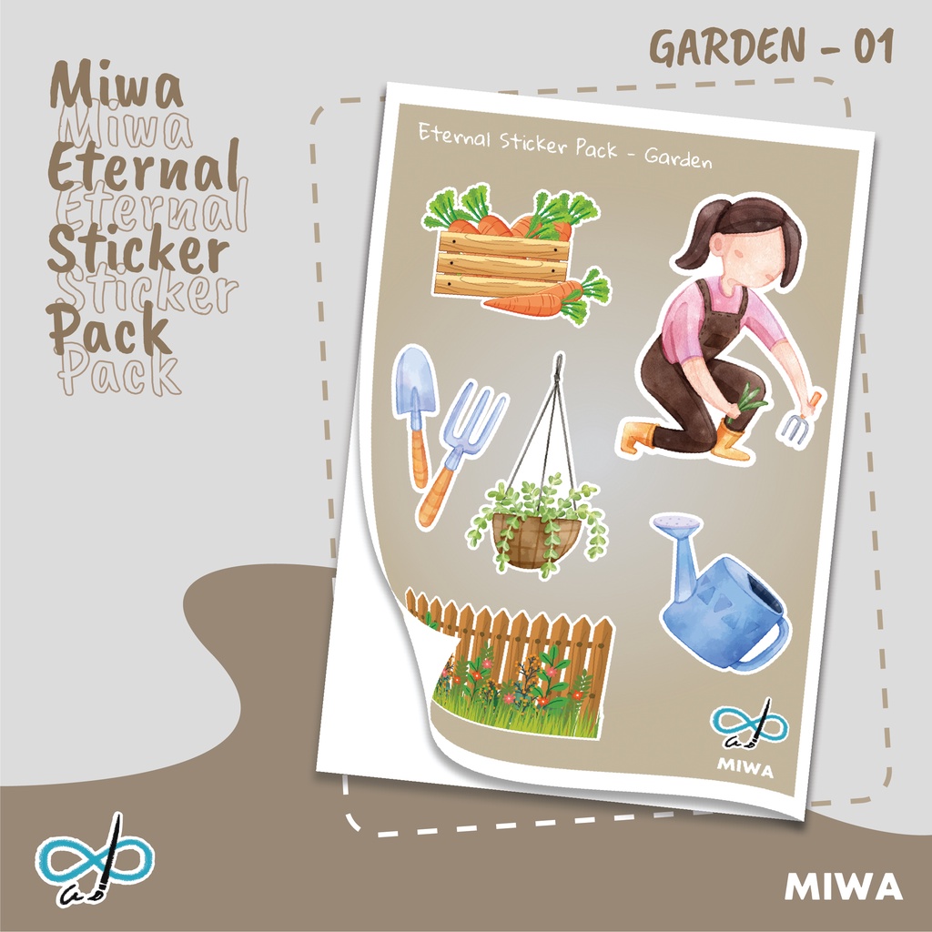 Aesthetic Garden Sticker Pack (Garden Stickers, laptop stickers ...