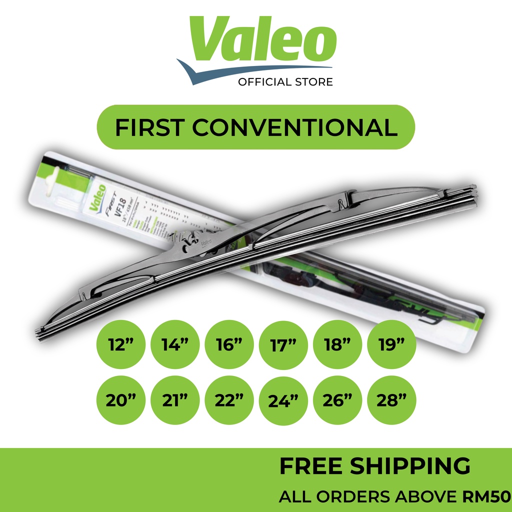 VALEO First Conventional Wiper Blade U Hook X1 | Single | 12